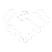 Handshake icon representing partnership and trust