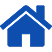 Blue home icon representing residential properties