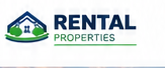 Rental Properties logo with house icon and green and blue design